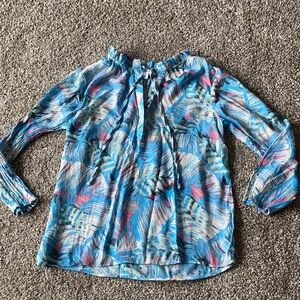 💜 Counterparts Vibrant Blue and Pink Blouse